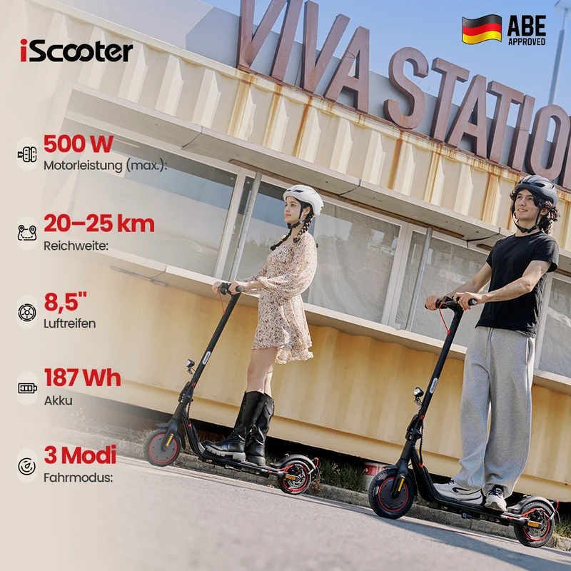iScooter i8M / i9M City Pendler E-Scooter mit Straßenzulassung