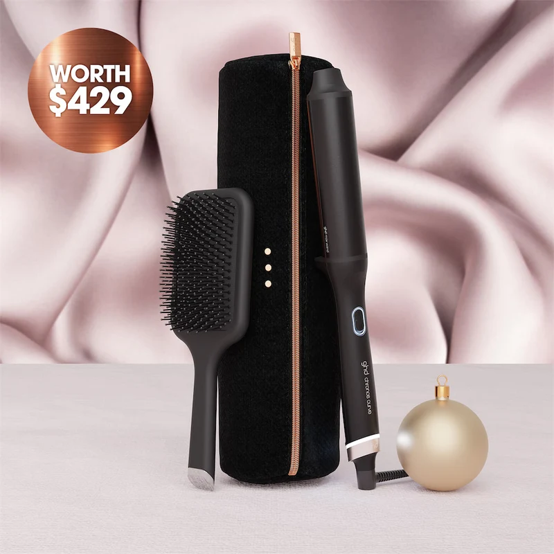Chronos Curve Max Wand Curler Black Gift Set