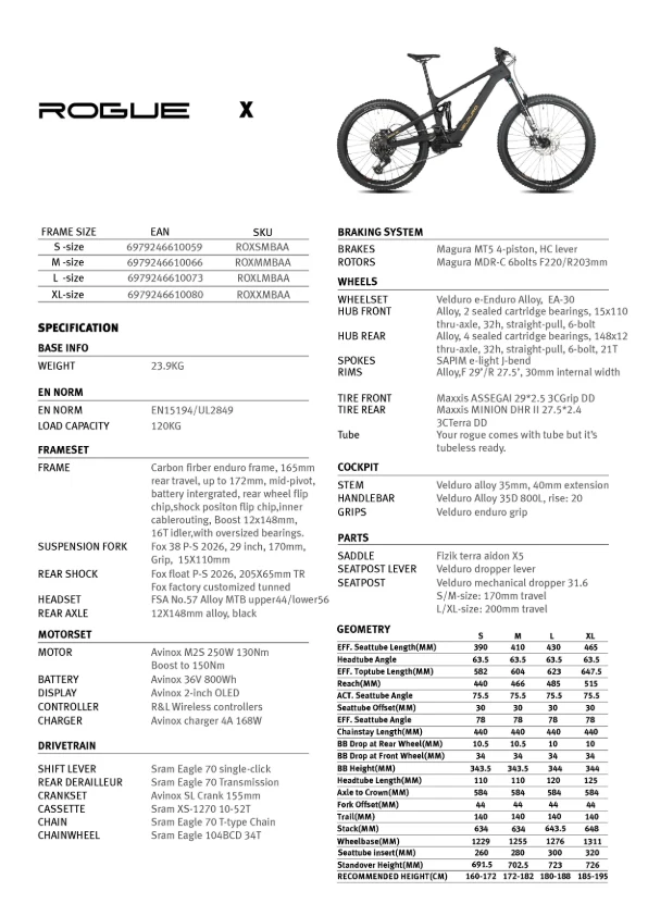 Velduro Rogue X - E-MTB | powered by AVINOX