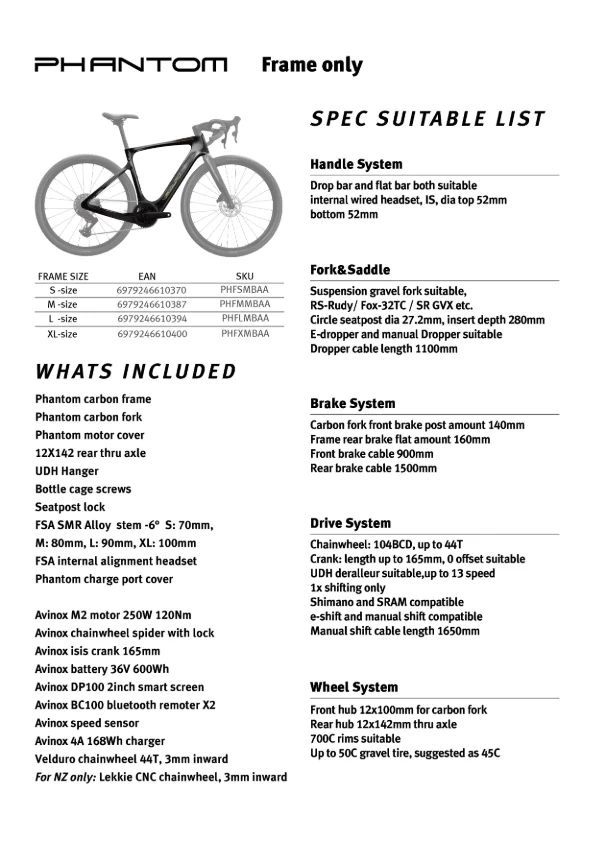 Velduro Phantom (Gravel) - Frameset | powered by AVINOX