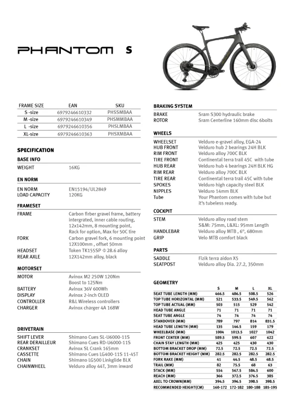 Velduro Phantom S - Flat Bar E-Gravel | powered by AVINOX