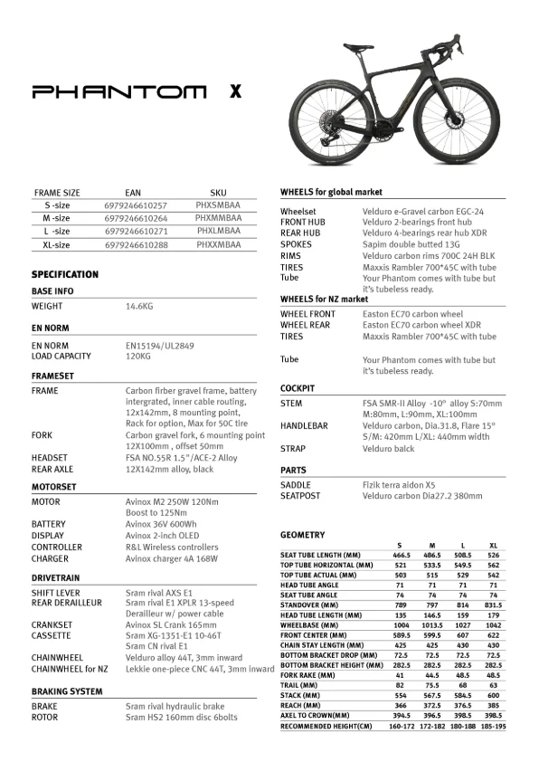 Velduro Phantom X - E-Gravel | powered by AVINOX