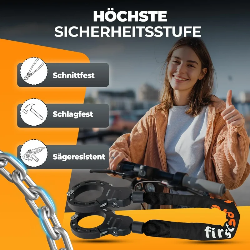 firstsafe™ E-Scooter Schloss mit Silikonmantel
