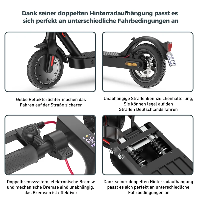 E9 E-Scooter mit Straßenzulassung 350w