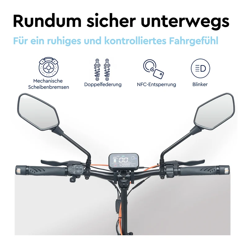 Joyor E-Scooter S8E mit Sitz und Mopedversicherung (ABE) (Neue Verpackung)