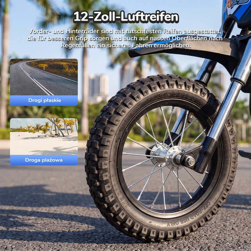 A12 Dirtybike für Kinder ab 5 Jahren mit Ambientebeleuchtung