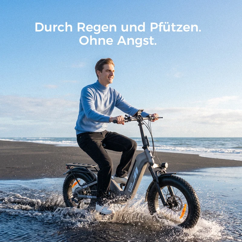 EB8 1000W Faltbares E-Fatbike mit 20" Fat-Reifen und bis zu 145km Reichweite