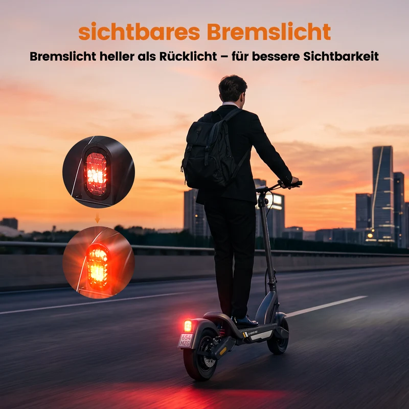 isinwheel S-Nova Pro 70KM Urban Komfort-Pendler E-Scooter Mit Straßenzulassung(ABE, eKFV)