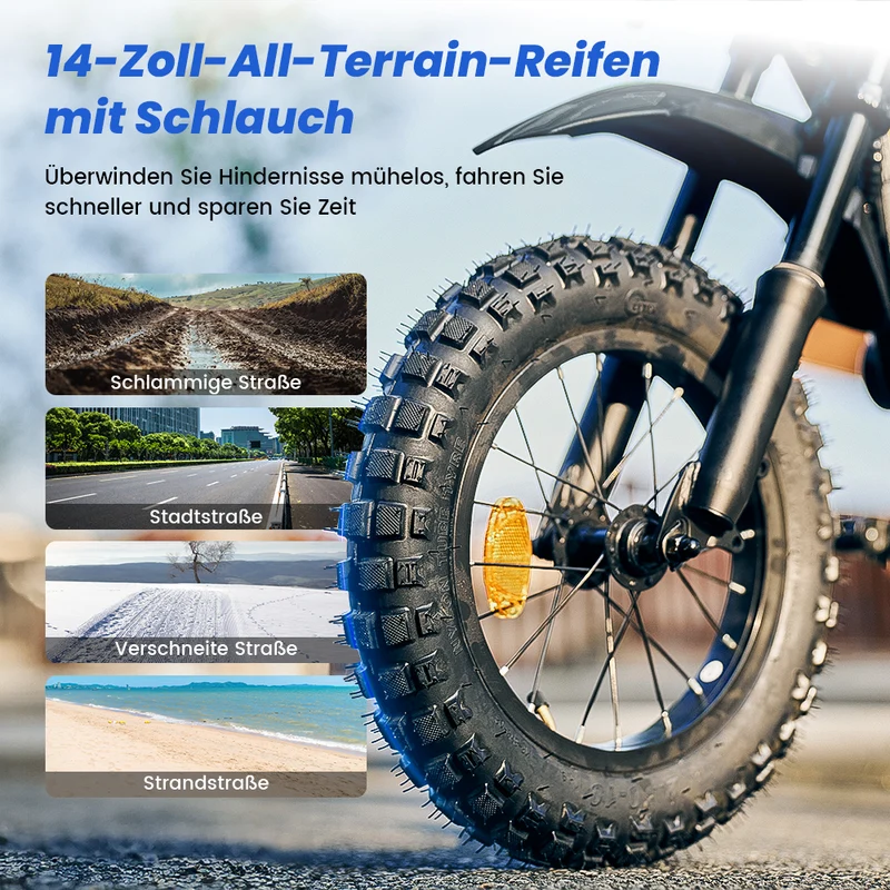 A14 Elektromotorrad für Kinder ab 5 Jahren mit Ambientebeleuchtung