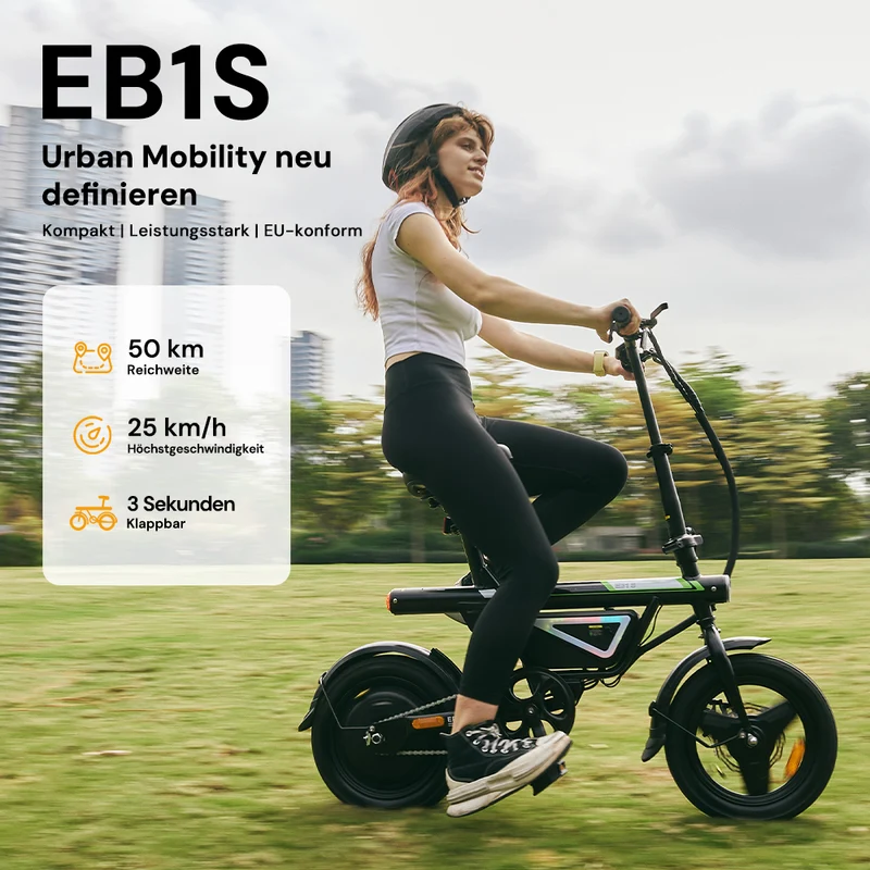 EB1S Klappbares City E-Bike mit App Steuerung