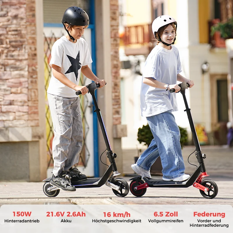 iScooter K6 Kinder E-Scooter mit Doppelfederung