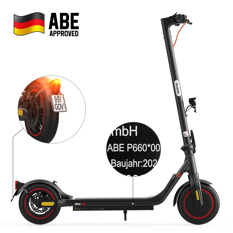 iScooter i9M 500W 10 Zoll E-Scooter für Pendler mit Straßenzulassung