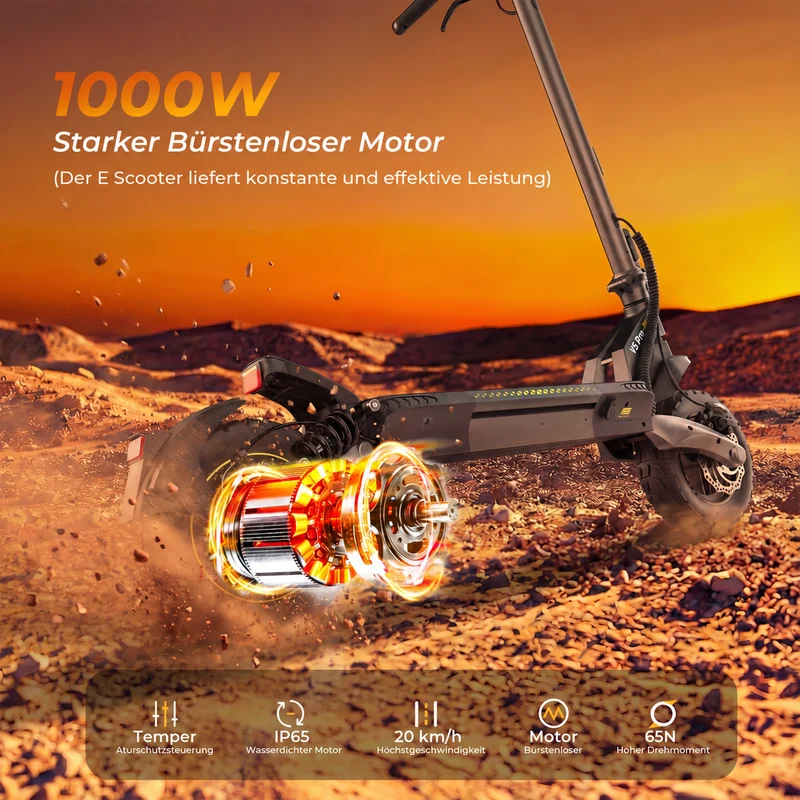 V5 Pro All-Terrain Offroad E-Scooter mit Straßenzulassung (ABE, eKFV)