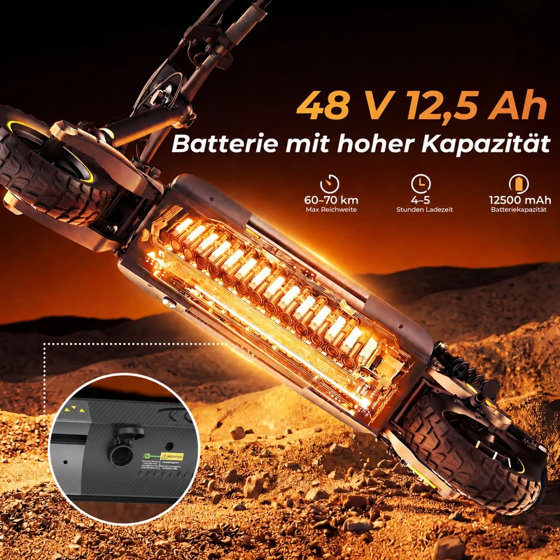 V5 Pro All-Terrain Offroad E-Scooter mit Straßenzulassung (ABE, eKFV)