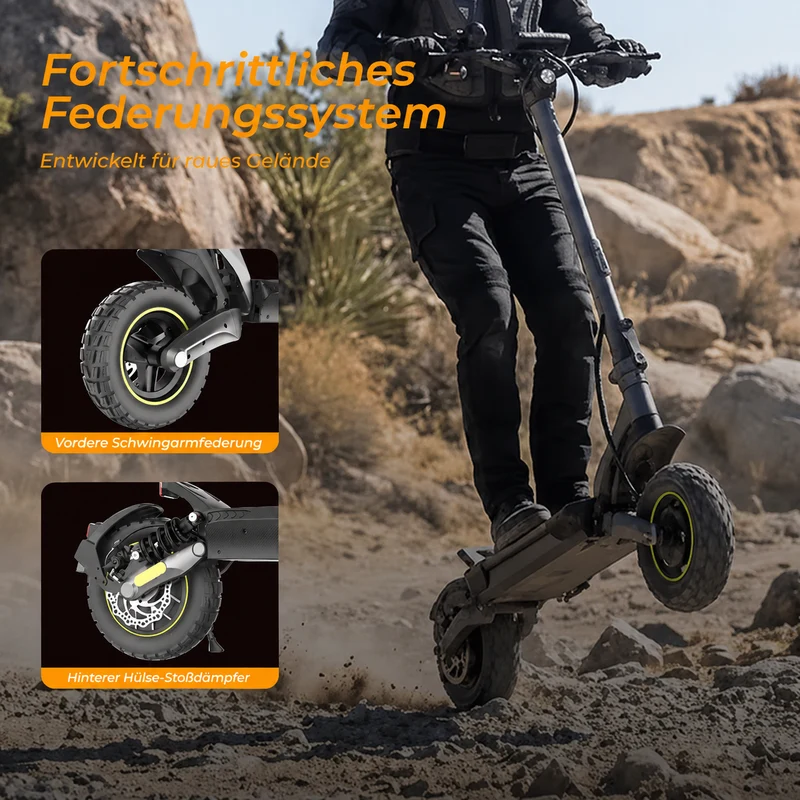 V5 Pro All-Terrain Offroad E-Scooter mit Straßenzulassung (ABE, eKFV)