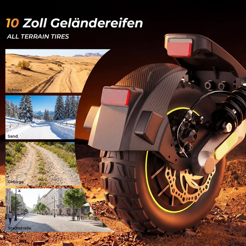 V5 Pro All-Terrain Offroad E-Scooter mit Straßenzulassung (ABE, eKFV)
