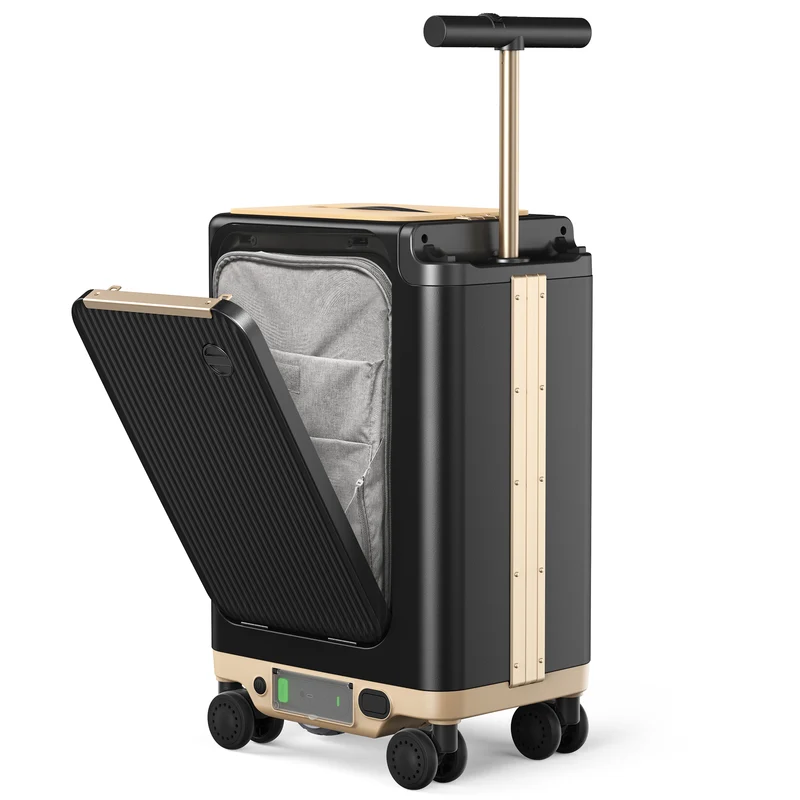 isinwheel 20-Zoll Fahrbarer Elektrischer Reisekoffer mit Flugzeugtauglich