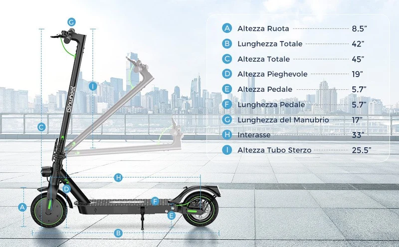 isinwheel S9Pro City-Pendler E-Scooter Doppelfederung Mit Straßenzulassung (ABE, eKFV)
