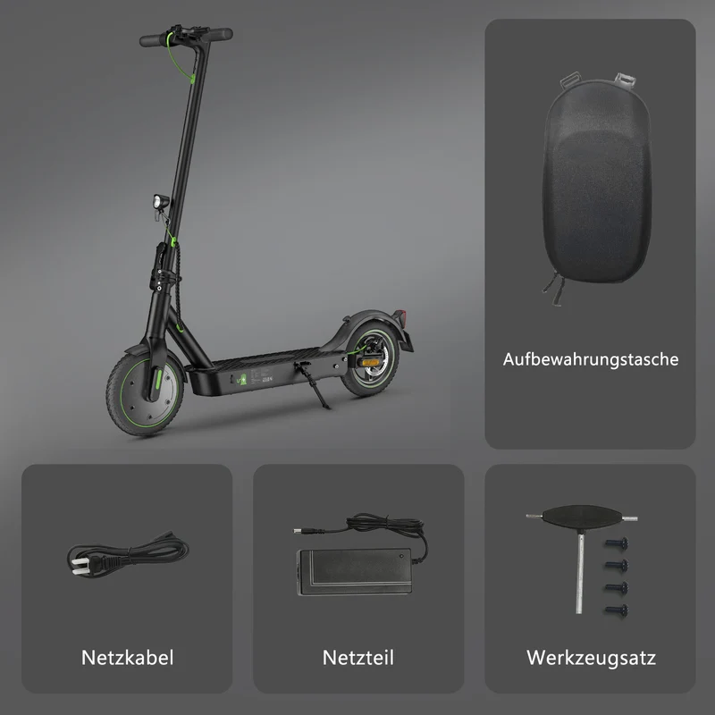isinwheel S9Pro City-Pendler E-Scooter Doppelfederung Mit Straßenzulassung (ABE, eKFV)