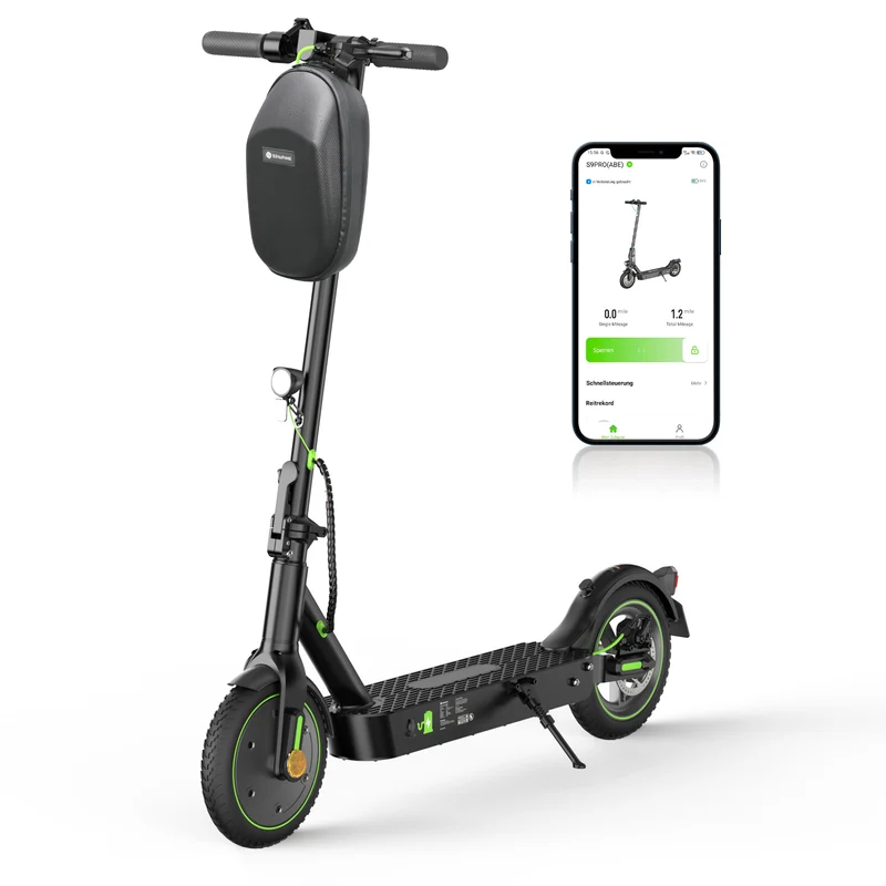 isinwheel S9Pro City-Pendler E-Scooter Doppelfederung Mit Straßenzulassung (ABE, eKFV)