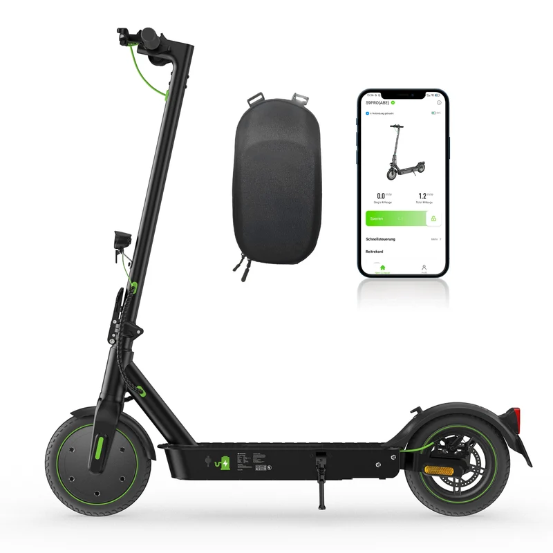 isinwheel S9Pro City-Pendler E-Scooter Doppelfederung Mit Straßenzulassung (ABE, eKFV)