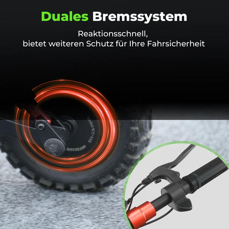 isinwheel GT2 11-Zoll High-Performance Offroad E-Scooter Mit Straßenzulassung (ABE, eKFV)