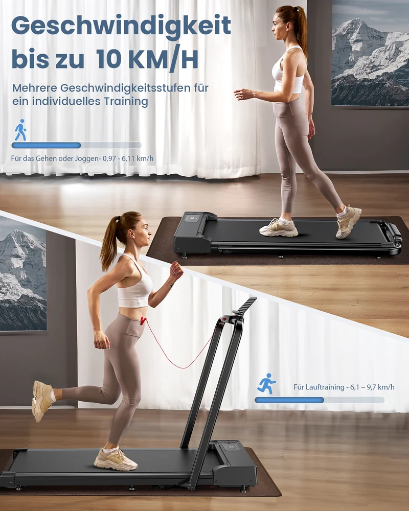 JT51 Faltbares Laufband mit Dual-Control und Griffstange