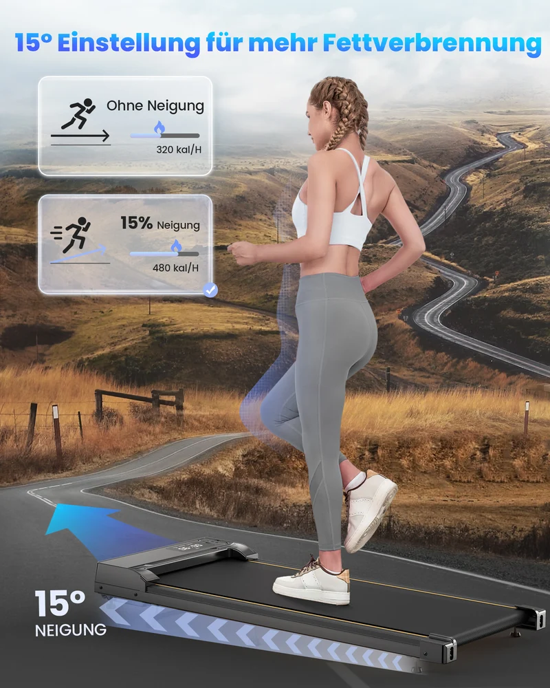 JT31 Walking Pad Laufband mit 15° Neigungsverstellung