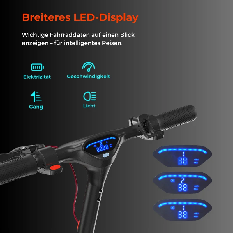 E9TMax City-Pendler E-Scooter Mit Straßenzulassung (ABE, eKFV)