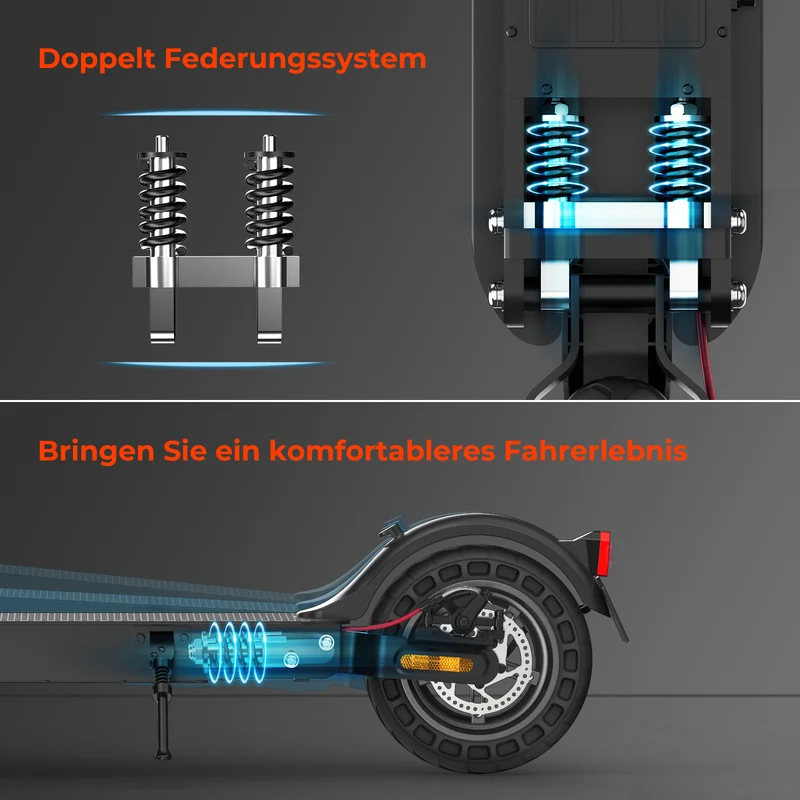 E9TMax City-Pendler E-Scooter Mit Straßenzulassung (ABE, eKFV)