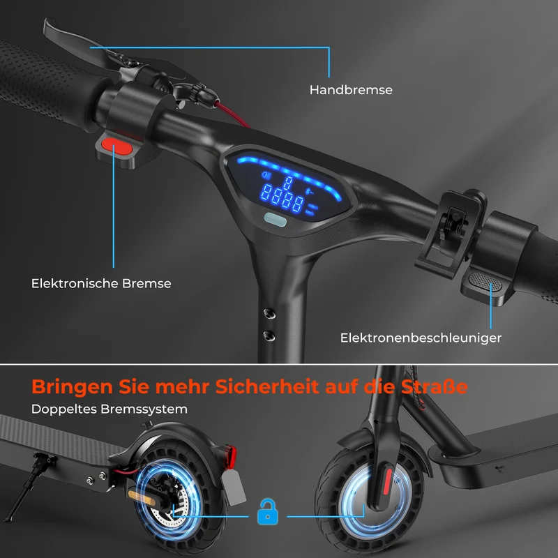 E9TMax City-Pendler E-Scooter Mit Straßenzulassung (ABE, eKFV)