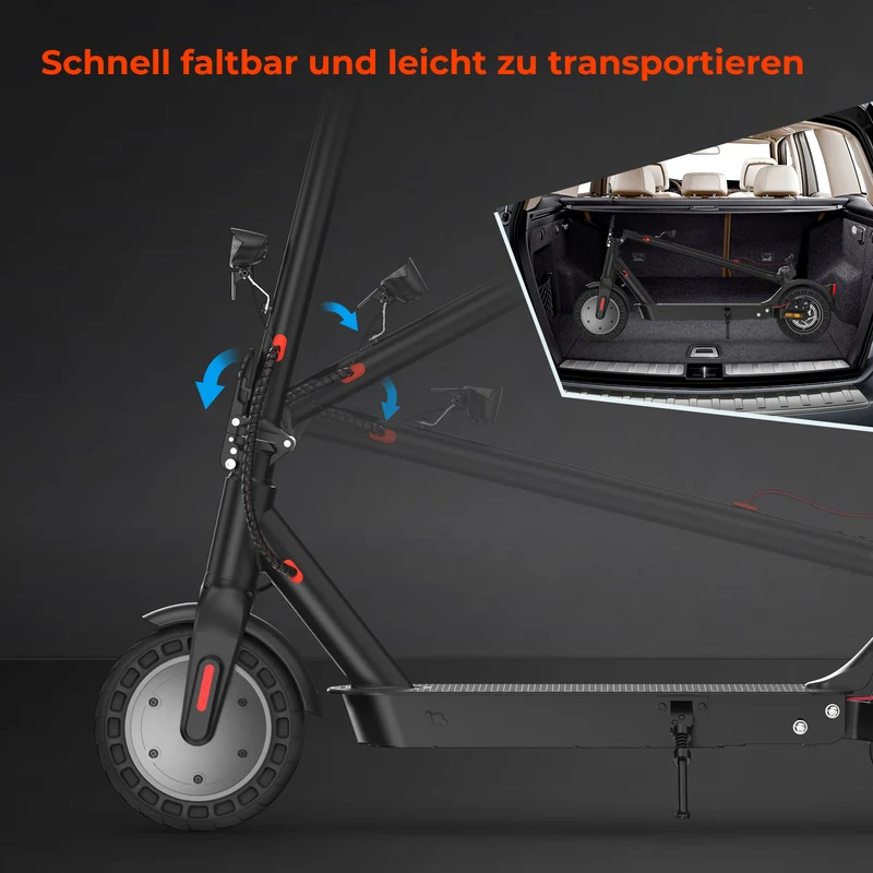 E9TMax City-Pendler E-Scooter Mit Straßenzulassung (ABE, eKFV)