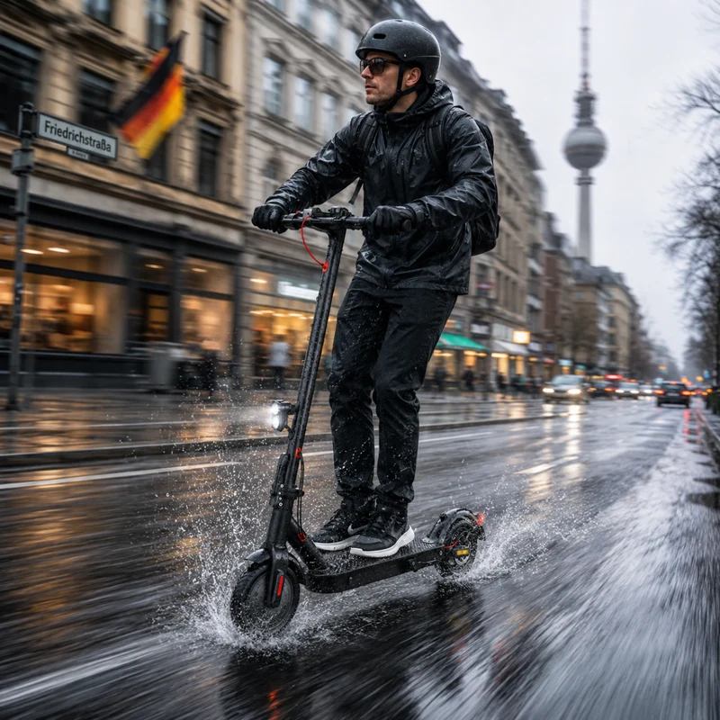 E9TMax City-Pendler E-Scooter 40KM Reichweite Mit Straßenzulassung (ABE, eKFV)