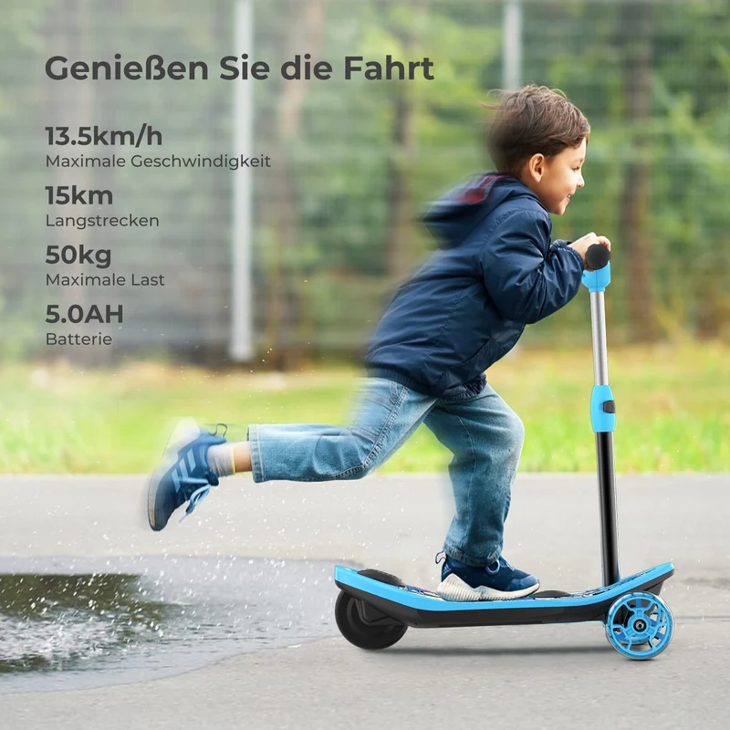 isinwheel Mini-Elektroroller mit 3 Rädern für Jungen im Alter von 3–12 Jahren
