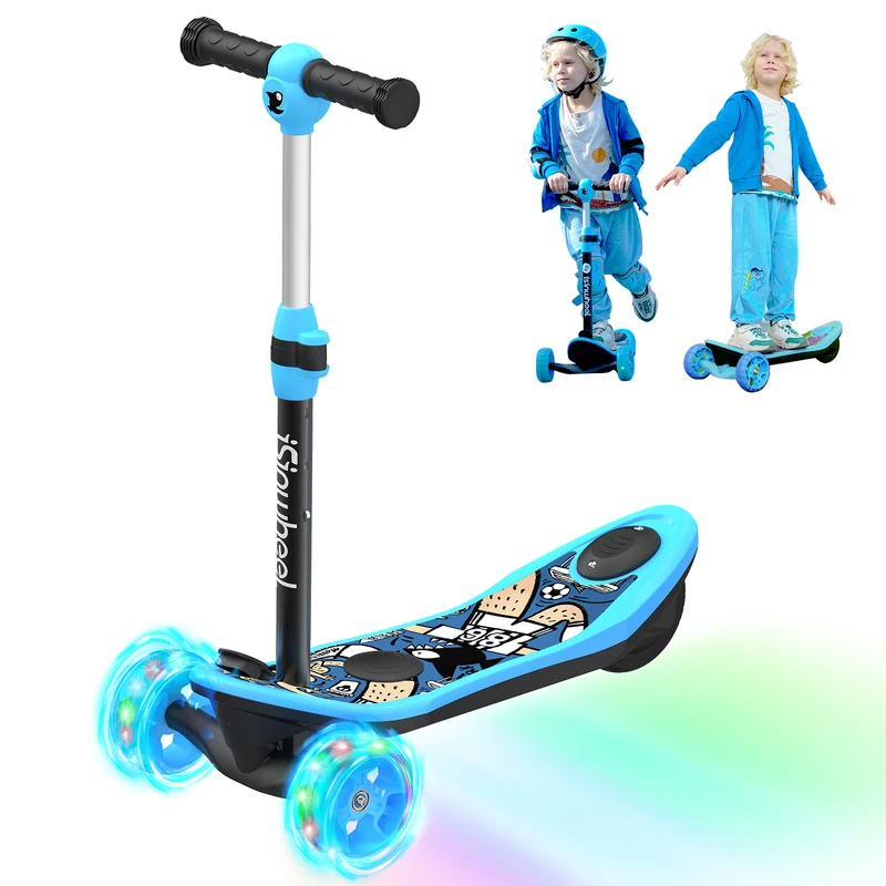isinwheel Mini-Elektroroller mit 3 Rädern für Jungen im Alter von 3–12 Jahren