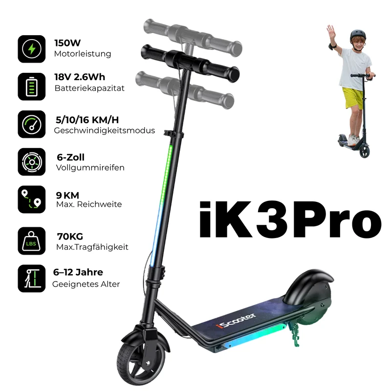 MiniSpider 2-in-1 Elektrischer Dreirad-Kinderscooter und Skateboard für Kinder ab 3 Jahre (Höhenverstellbare)