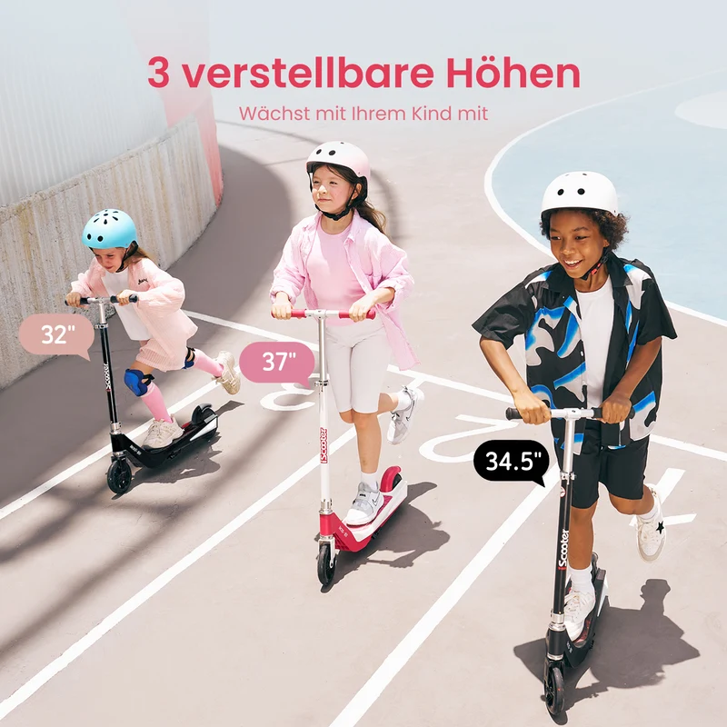 iScooter iK1S Kinder E-Scooter mit höhenverstellbarem Lenker