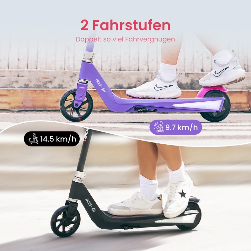 iScooter iK1S Kinder E-Scooter mit höhenverstellbarem Lenker
