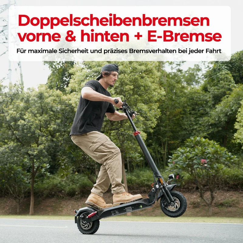 iScooter T4 Klappbarer Offroad-E-Scooter mit ABE/eKFV Straßenzulassung