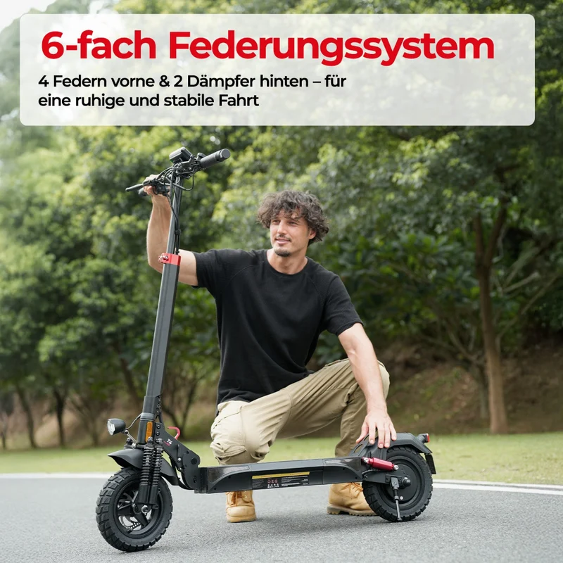 iScooter T4 Klappbarer Offroad-E-Scooter mit ABE/eKFV Straßenzulassung