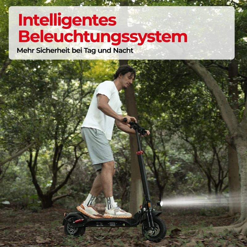iScooter T4 Klappbarer Offroad-E-Scooter mit ABE/eKFV Straßenzulassung
