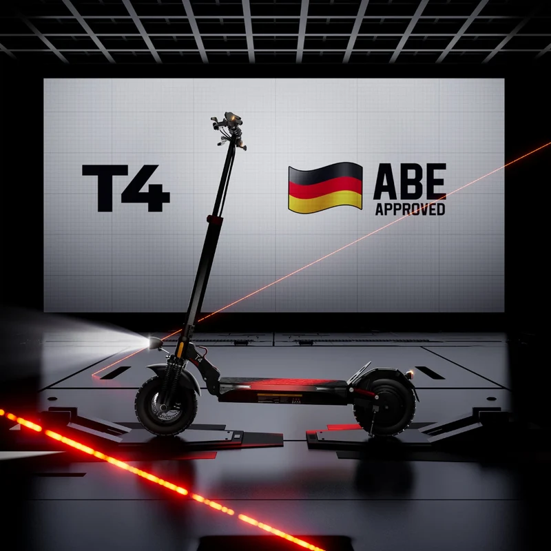 iScooter T4 Klappbarer Offroad-E-Scooter mit ABE/eKFV Straßenzulassung