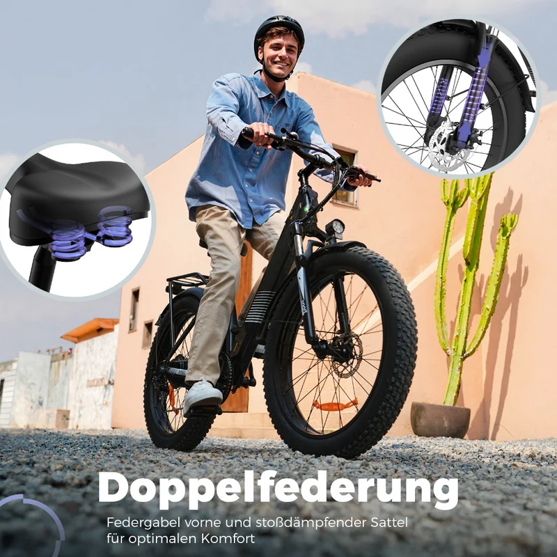 M60 Fat Tire Trekking E-Bike 750w