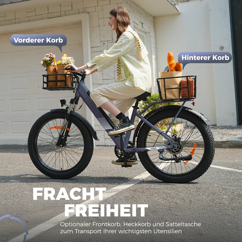 M60 Fat Tire Trekking E-Bike 750w