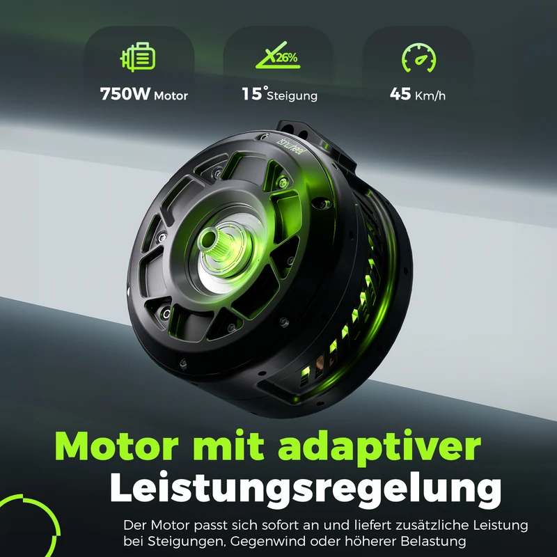 isinwheel M60 E-Fatbike Cruiser mit 26 Zoll Fat Tires 750W Motor