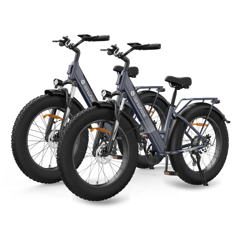 isinwheel M60 E-Fatbike Cruiser mit 26 Zoll Fat Tires 750W Motor