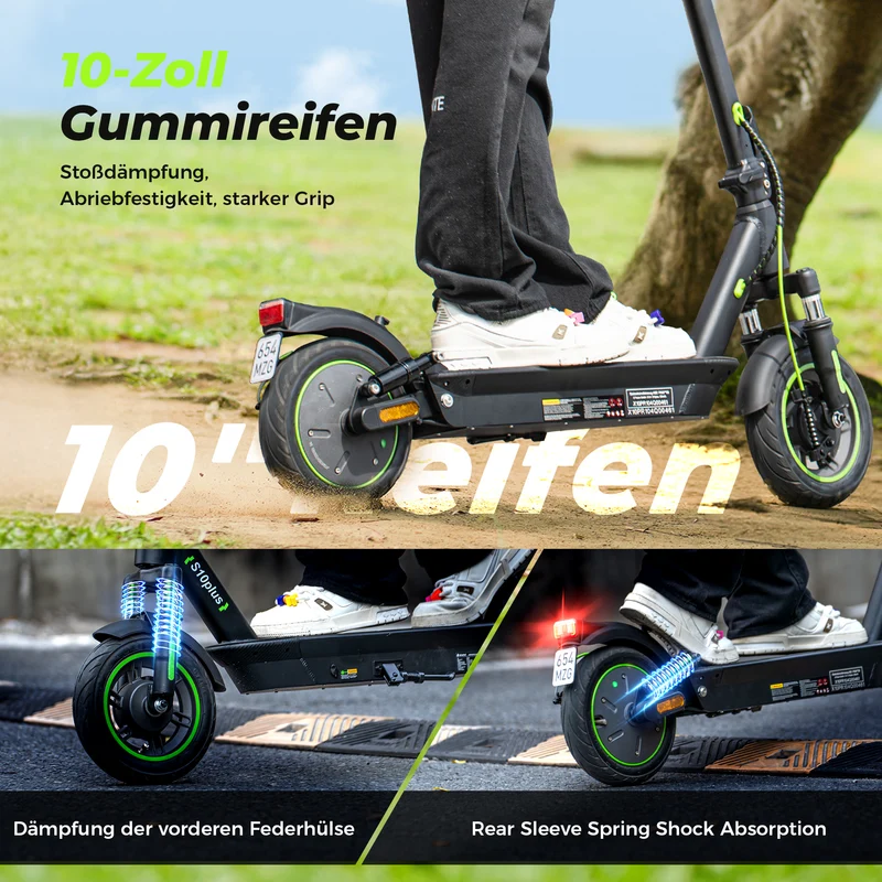 isinwheel S10Plus 60KM Komfort-Pendler E-Scooter Mit Straßenzulassung (ABE, eKFV)