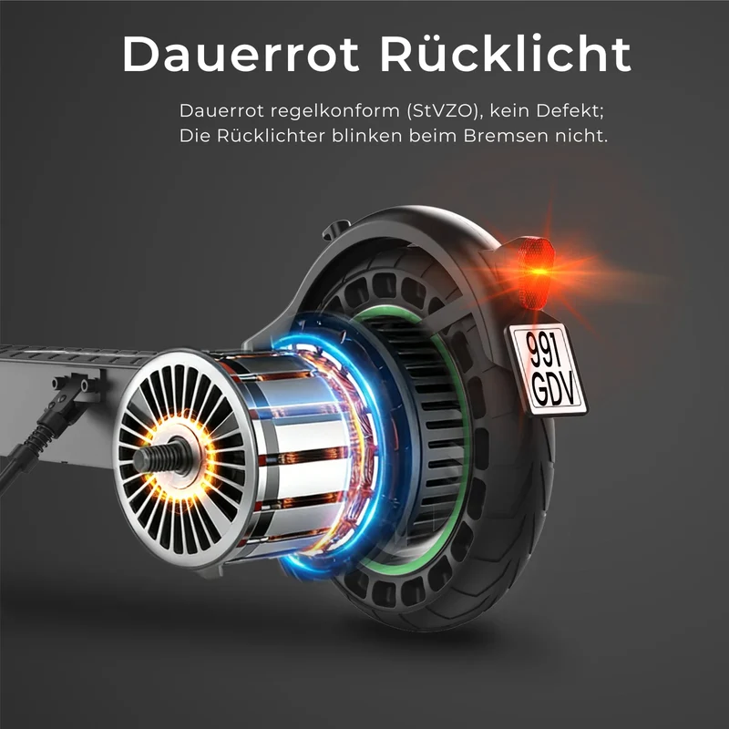 isinwheel S9Max Komfort-Pendler E-Scooter Mit Straßenzulassung (ABE, eKFV)