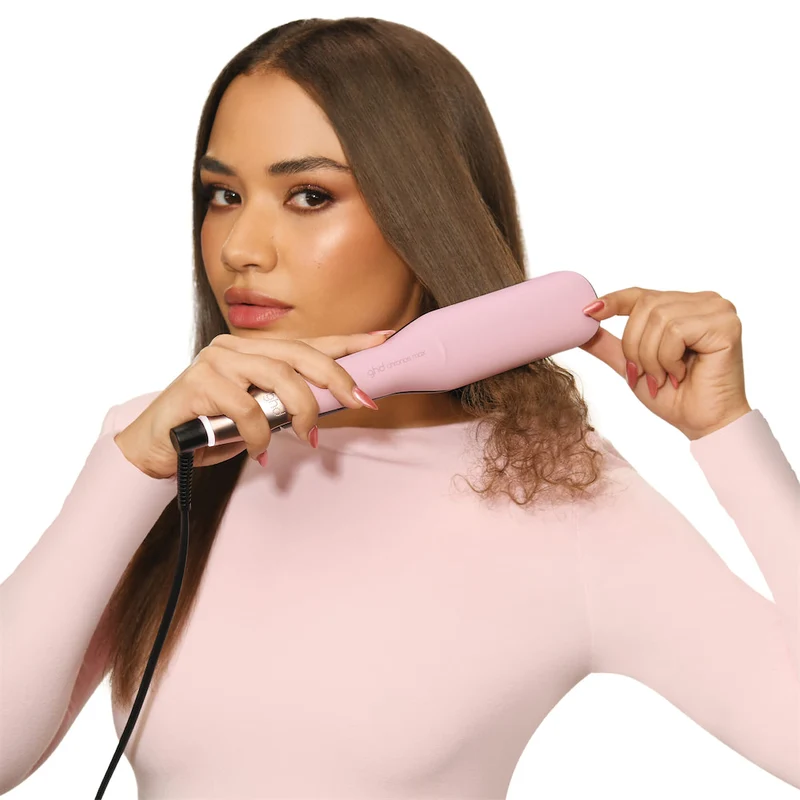Chronos Max Wide-Plate Hair Straightener in Dusted Pink