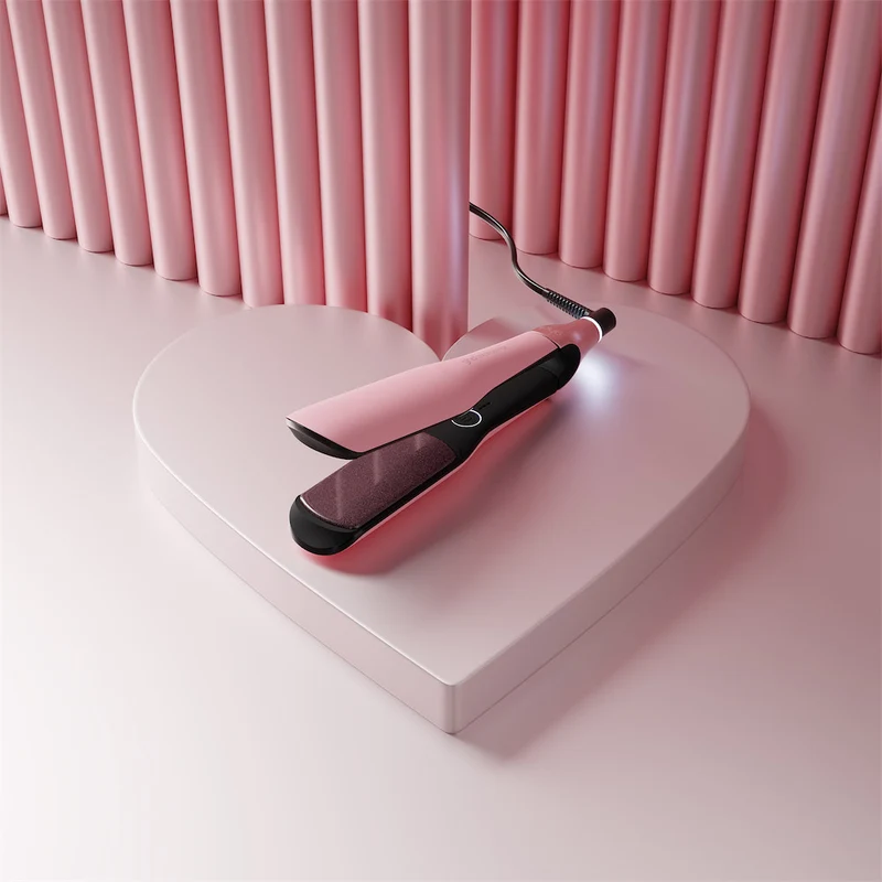 Chronos Max Wide-Plate Hair Straightener in Dusted Pink
